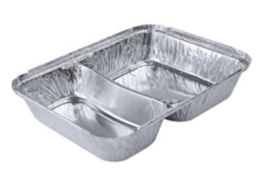 Easy Green Environmental Friendly Aluminum Foil Food Containers 2 Compartment Tray AT940-2 Easy Green Environmental Friendly Aluminum Foil Food Containers 2 Compartment Tray AT940-2
